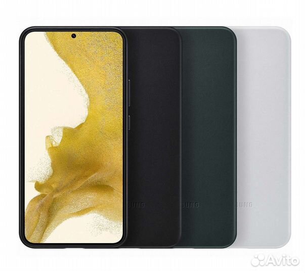Оригинал Leather Cover Samsung Galaxy S22+ (Black)