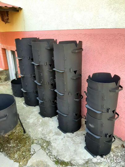 Печь для казана с дверью без трубы