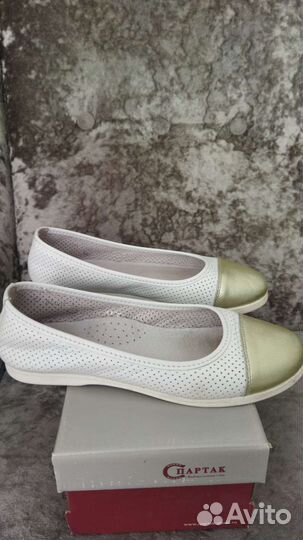 Балетки натуральная кожа