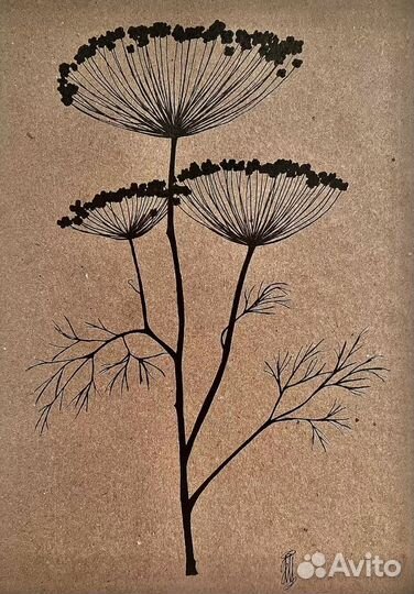 Картина гелева ручка