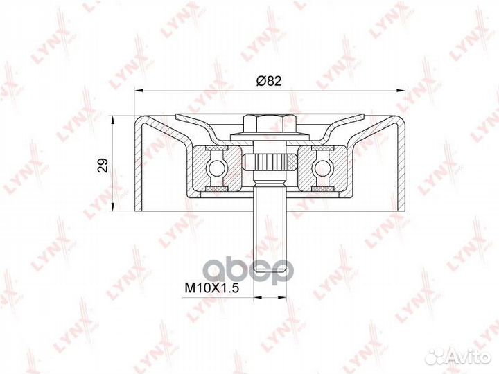 Ролик обводной приводного ремня PB7060 lynxauto