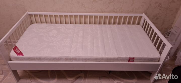 Кровать икеа гулливер, 70x160 см, белый