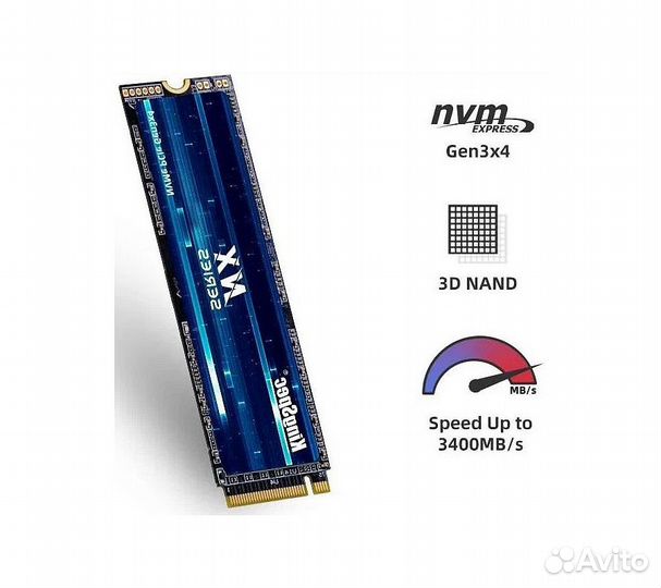 Жесткий диск SSD M.2 KingSPec1Tb (NX-1Tb)