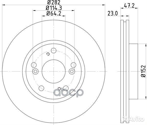 Диск тормозной перед