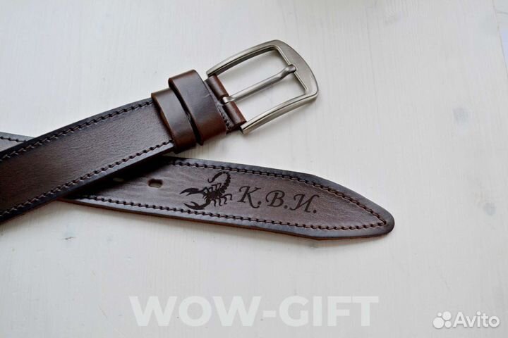 Мужской кожаный ремень