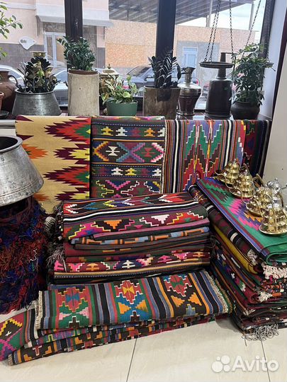 Винтажный ковер, килим. Ручная работа, шерсть