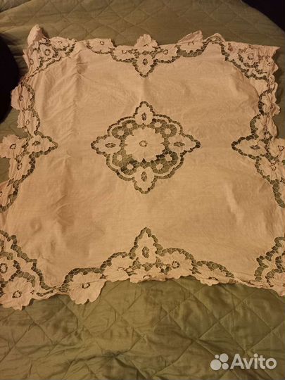 Салфетка Ришелье, салфетка новогодняя