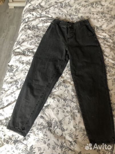 Джинсы бананы высокая посадка 44