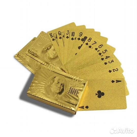 Игральные карты золотые