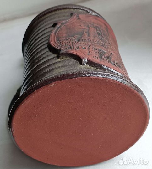 Пивная керамическая кружка с крышкой чехия