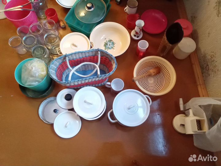 Посуда СССР фаянс, стекло, хрусталь, металл, плас