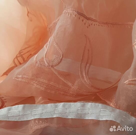 Тюль в зал с вышивкой