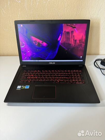Большой.игр Asus Rog 17.3 i7/gtx1050ti 16/512gb