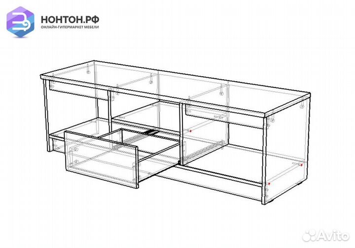 Тумба под тв Ларго белый