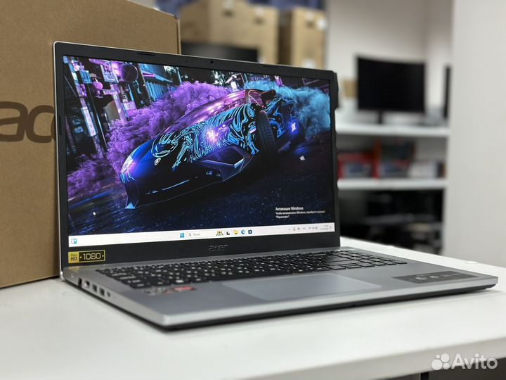 Ноутбук новый Ryzen 7 5700U SSD-512gb озу-8gb