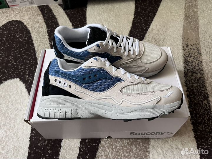 Кроссовки Saucony 3D Grid Hurricane White/Blue