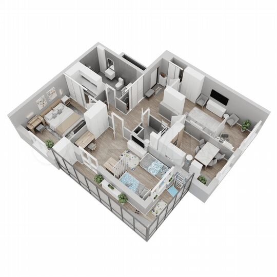 3-к. квартира, 96,4 м², 6/22 эт.