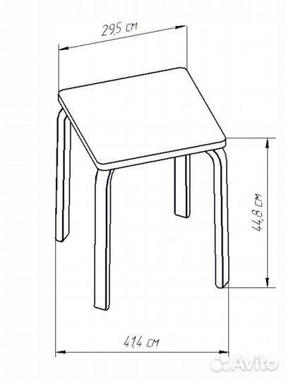 Табурет квадратный