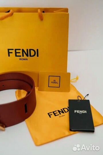 Ремень коричневый Fendi