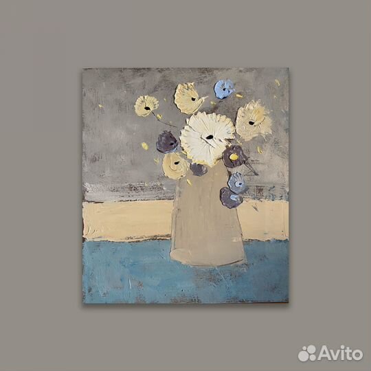 Картина маслом на холсте цветы