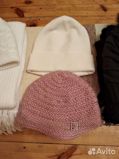 Шапочки с шарфом весна-осень