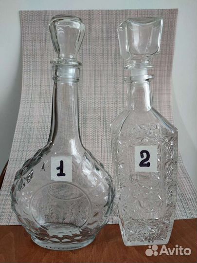 Графины и бутылки стекло