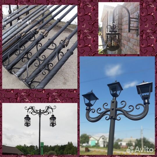 Фонарные столбы светильники уличные арт чб 06