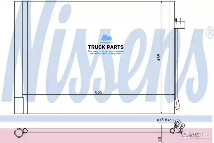 Nissens 940058 радиатор кондиционера Е70