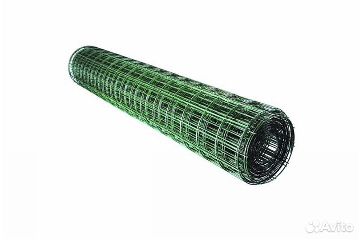 Сетка сварная с пвх покрытием ячейка 50*50 коричневая высота 1,5м