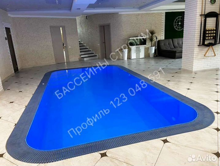 Бассейн переливной 6x3 из полипропилена