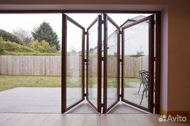 Безрамное остекление гармошка