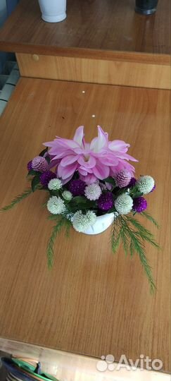 Букет в стакане (срезанные цветы)