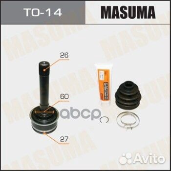 ШРУС наруж. 27x60x26 TO-14 Masuma