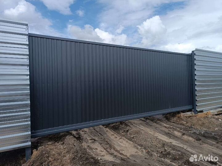 Автоматические откотные ворота и калитка