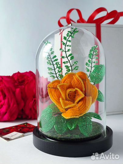 Роза из бисера / Готовый подарок