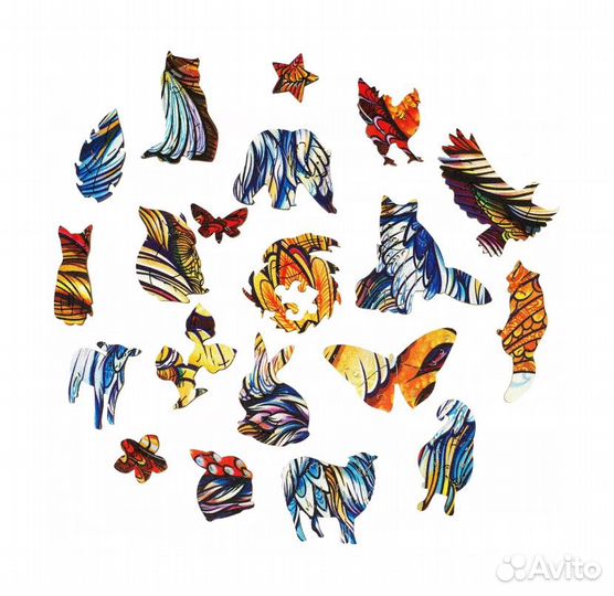 Фигурный пазл Unidragon, Огненная Лиса, размер Sma