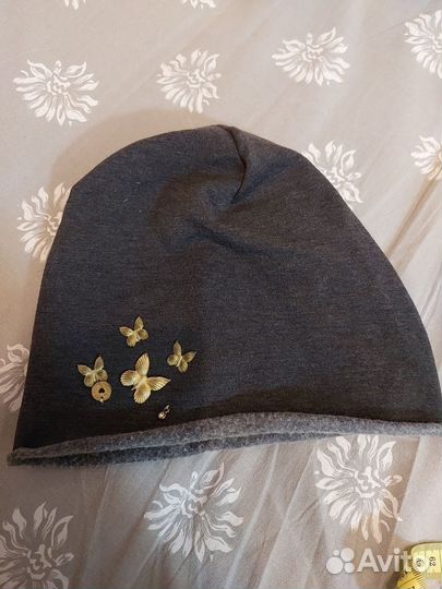 Шапка хлопковая тонкая, на весну или осень