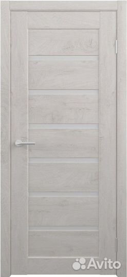 Межкомнатная дверь CPL Мальта остеклённая дуб снеж