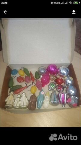 Мини-игрушки для новогодней ёлки СССР Винтаж