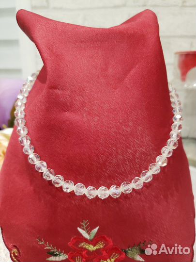 Старинные бусы чешский хрусталь