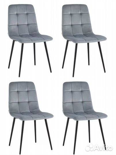 Комплект стульев 4 шт серый