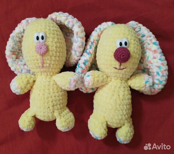 Заяц из пряжи ручная работа