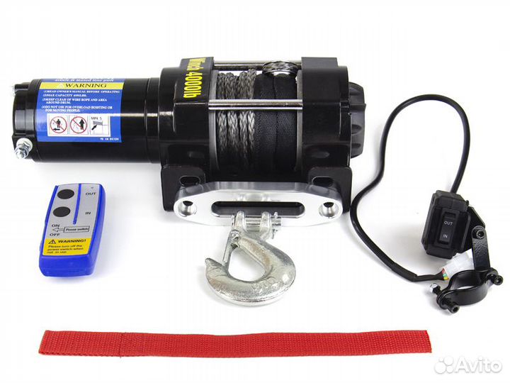 Лебедка для квадроцикла 4000 lb синтетический трос