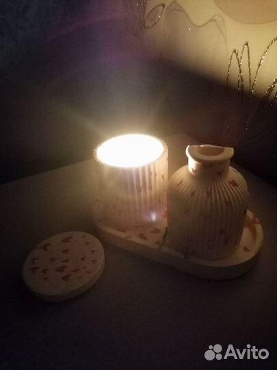 Ароматические свечи и декор из гипса