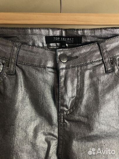 Брюки женские серебристые