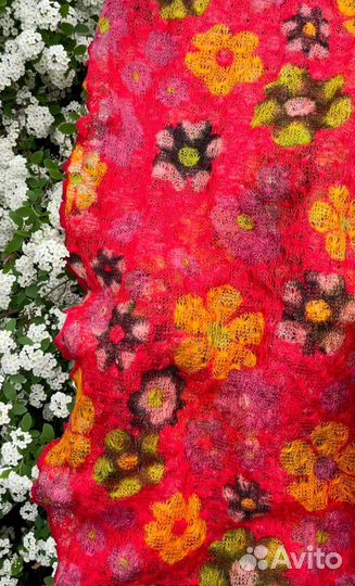 Шарф вязаный ажурный Ангора