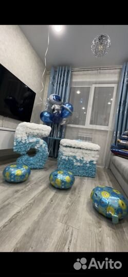 Коробка и цифра для воздушных шаров