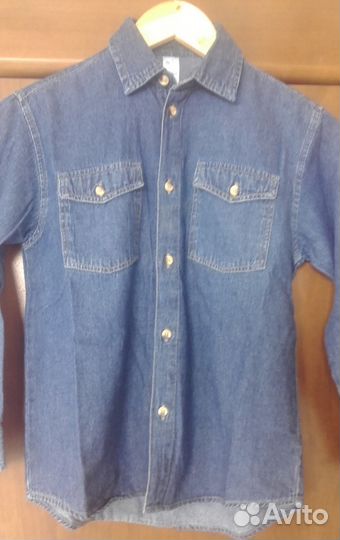 Рубашка джинсовая рост 134см