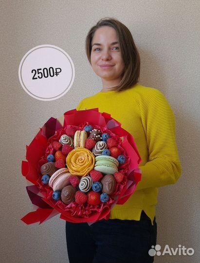 Съедобные букеты из клубники