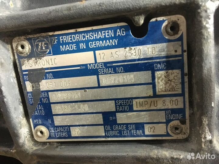 АКПП 12AS2330TD Iveco Stralis